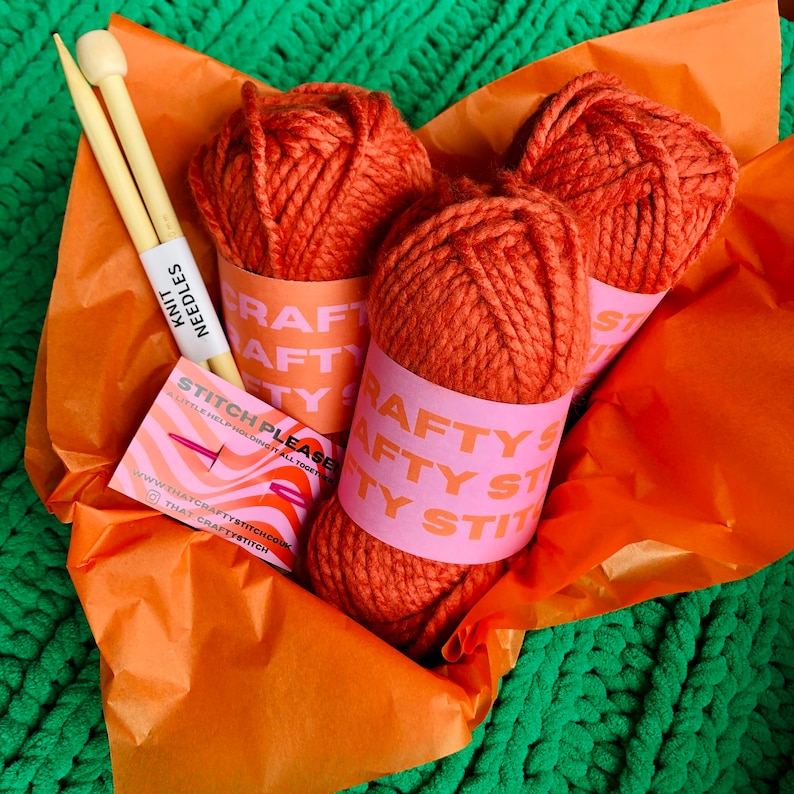 Beginner Scarf Kit Learn to Knit Kit Create Your Own Knit Etsy