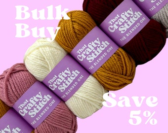 Wool blend super chunky yarn bundle - warm toned colours. 600g of super chunky wool blend yarn