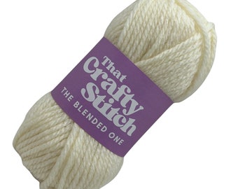 Cream Super Chunky Wool Blend Yarn, 20/80% wool/acrylic mix, super chunky yarn, 100g ball, 81 metres, super chunky mix yarn