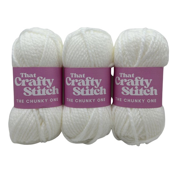 White Super Chunky Yarn, White Chunky Yarn, 100% Acrylic, Suitable for  Vegans, 100g Balls of Yarn, Chunky Knitting, Washable Yarn 