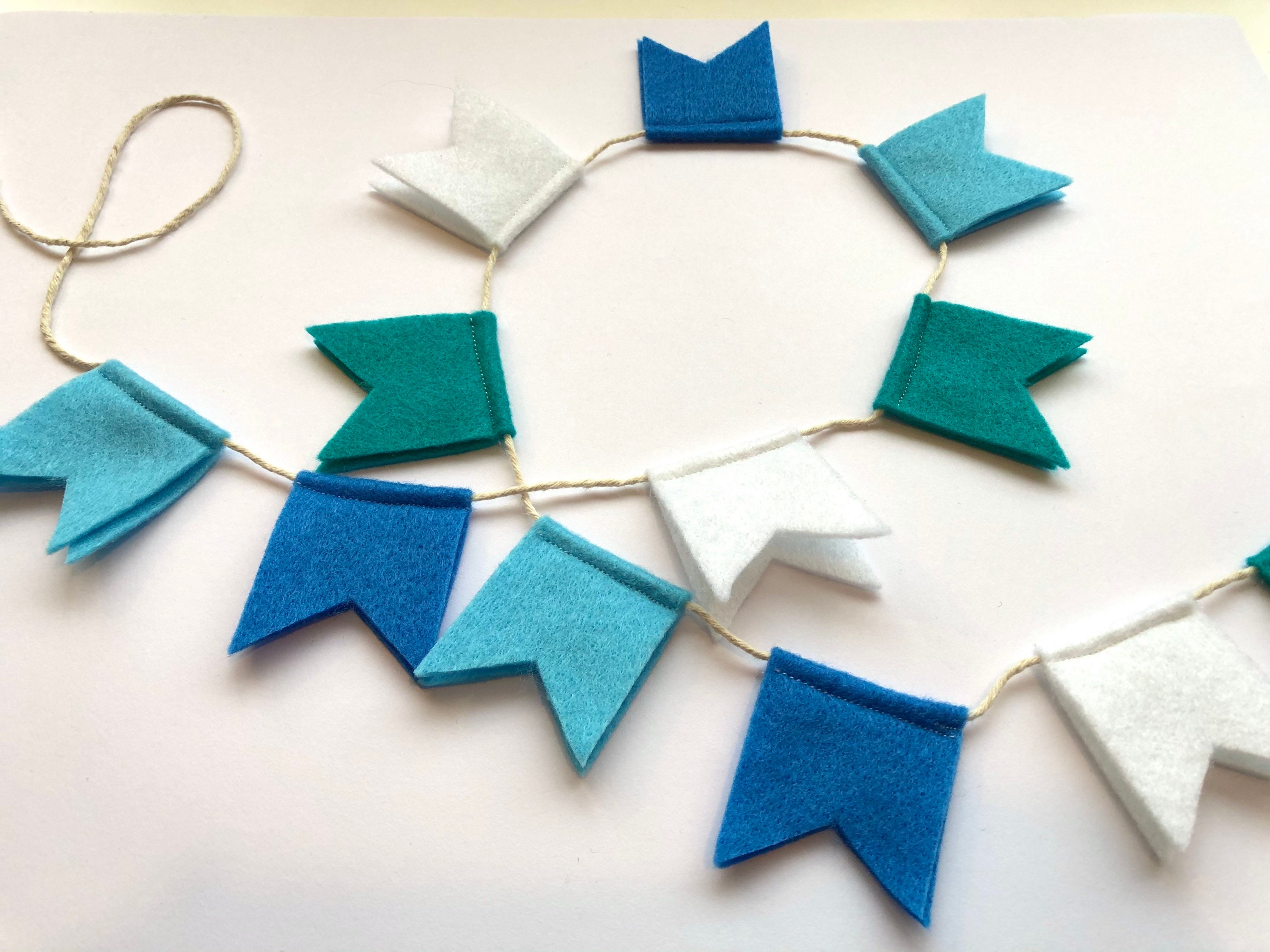 Pennant felt bunting pennant garland modern felt bunting Etsy