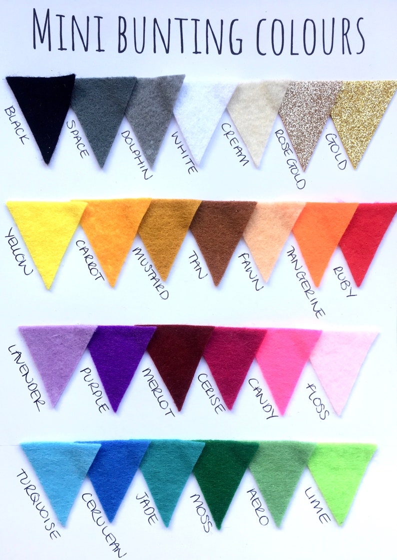 Blaues und grünes Mini Filz Bunting Kinderzimmer Dekoration | Etsy