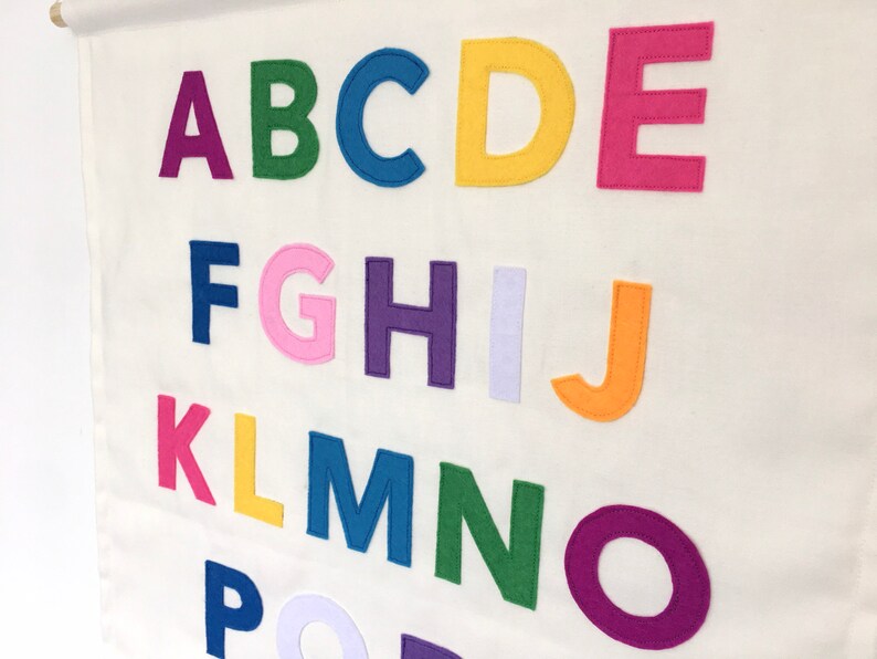 ALPHABET wall hanging alphabet wall banner personalised ABC Etsy