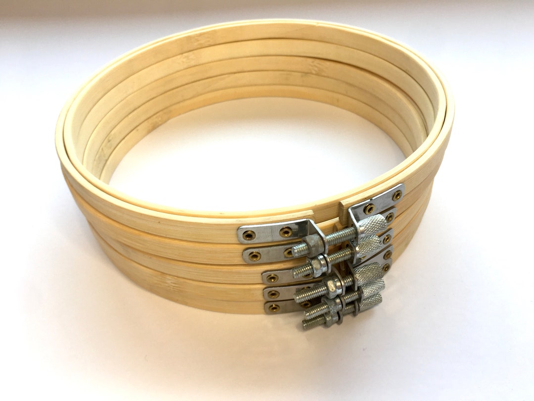 Wooden Embroidery Hoops Metal Tightening Fixture Cross Etsy