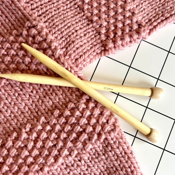 12mm Kurze Bambus Stricknadeln, 25cm lang, geeignet fr chunky - super  chunky Garne, Stricknadeln, einschichtig - Etsy.de