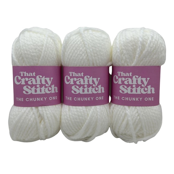 Super chunky white yarn clearance