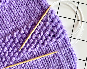 4mm Circular Bamboo Knitting Needles, 80cm long, suitable for DK and Aran weight yarns, easy to use, sustainable bamboo needles