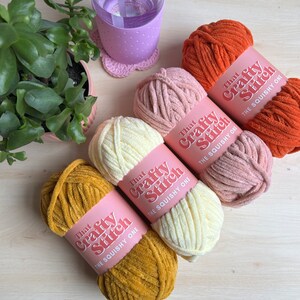 Squishy Chenille Super Chunky Yarn, blanket yarn, squidgy chenille crochet yarn, super chunky and vegan friendly, machine washable image 1