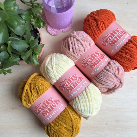 Chunky Chenille Yarn Washable Super Bulky Yarn for Crocheting