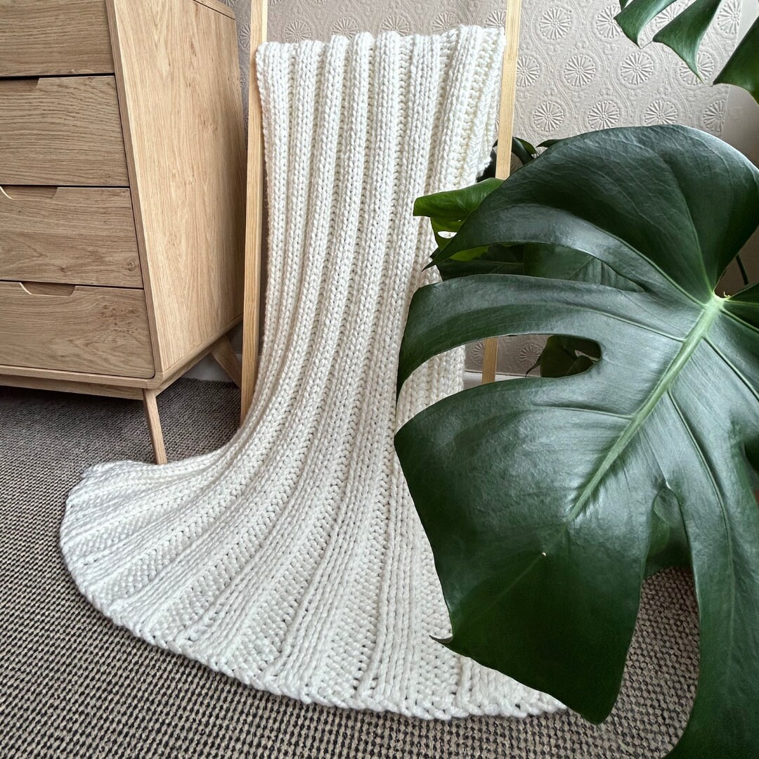 Knitting Kit Chunky Blanket Knit Kit Knit Your Own Weighted Etsy