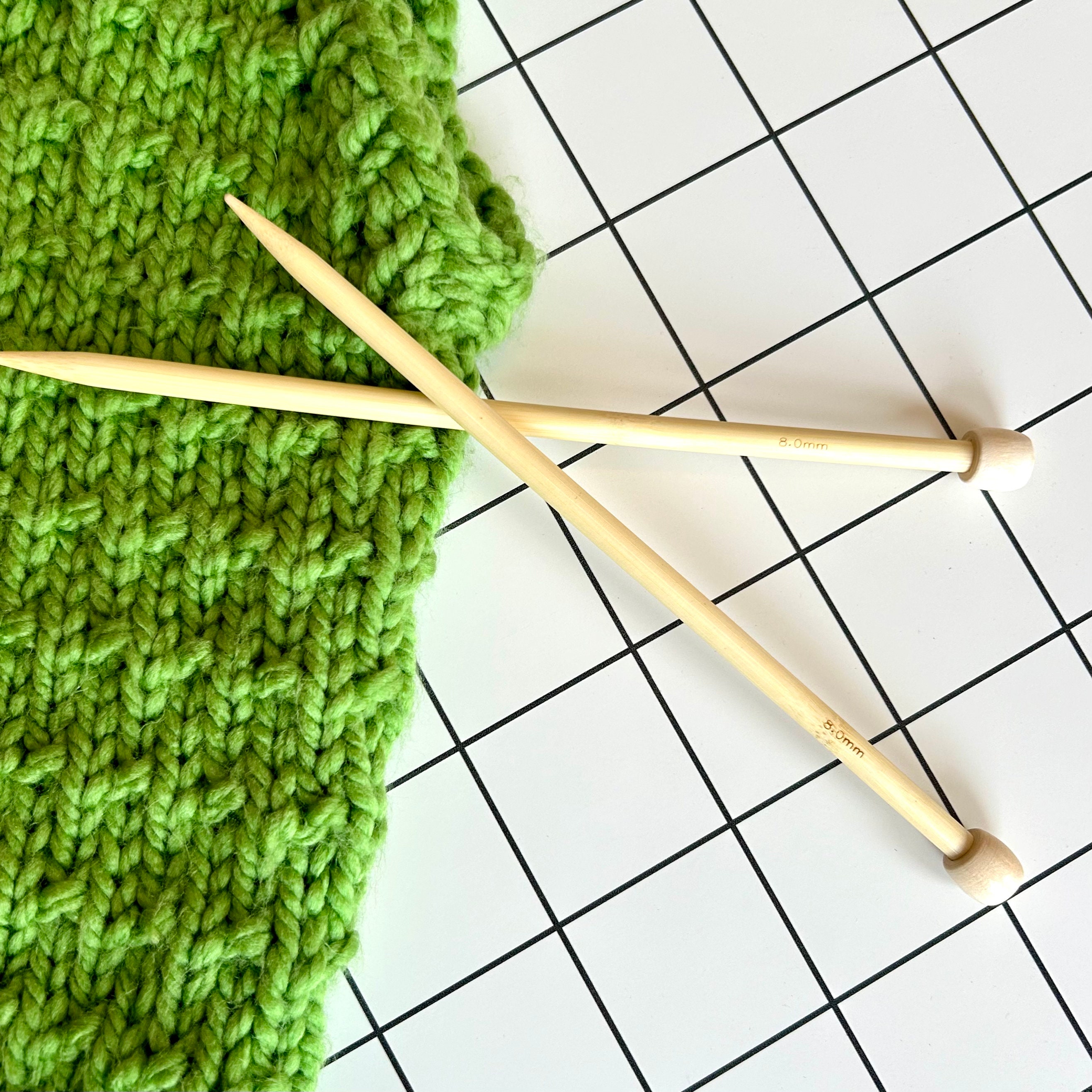 8mm Kurze Bambus Stricknadeln, 25cm lang, geeignet fr chunky - super  chunky Garne, Stricknadeln, einschichtig - Etsy.de