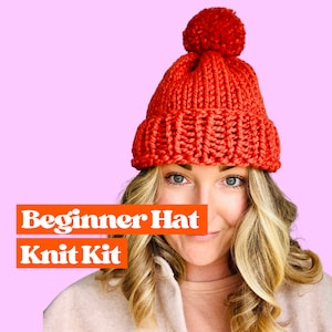 Strick-Kit für Anfänger, lernen Sie stricken mit diesem anfängerfreundlichen Strick-Kit, das perfekte Weihnachtsgeschenk