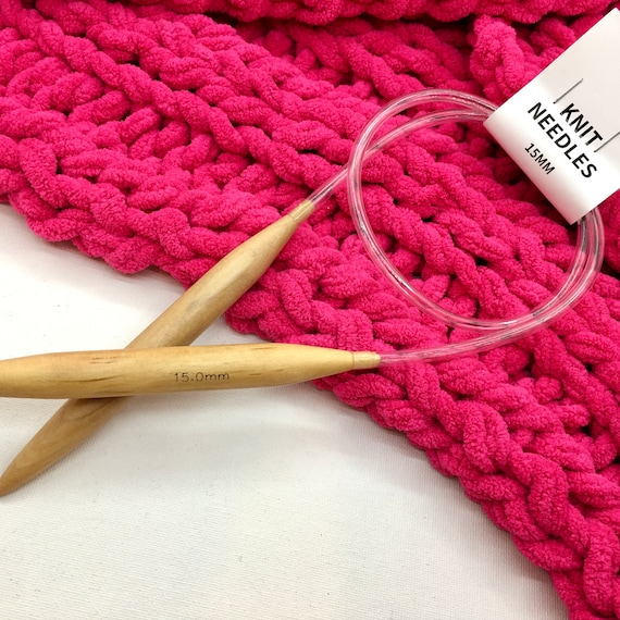 15mm Circular Beech Knitting Needles, 80cm Long, Suitable for Super Bulky  Yarn, Chunky Knitting Needle, Circular Needles, Chunky Knit 