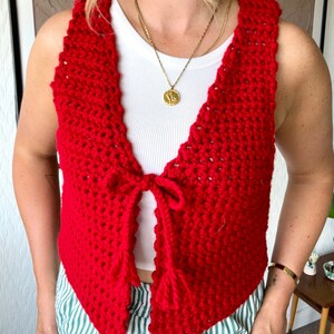 Josie Crochet Tie Front Top main image 0