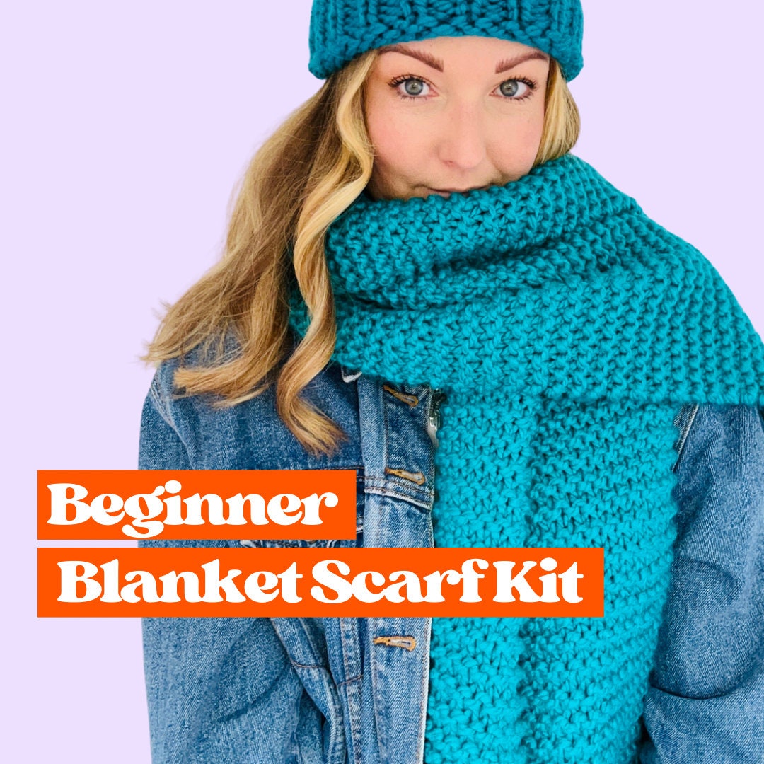 Knot A Knitter Knit Kit, Complete Beginner Knit Kit, Get Started With  Knitting, Everything You Need to Learn Knit, Stockinette, Rib and Moss 