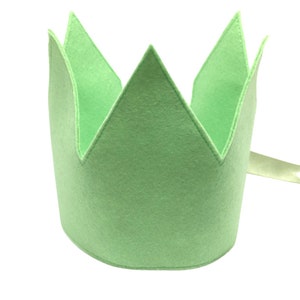 Couronne en feutre vert menthe, chapeau de fête en feutre, chapeau de fête pour enfants, chapeau amusant pour enfants, couronne d’anniversaire pour enfants, couronne d’anniversaire, couronne pour enfants, couronne pour enfants
