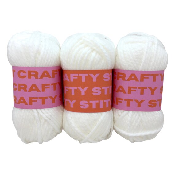 White Super Chunky Yarn White Chunky Yarn 100 Acrylic Etsy