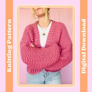 Knitting Pattern - The Blossom Cardigan, Beginner friendly Cardigan Pattern,  Digital Knitting Pattern, Digital Download