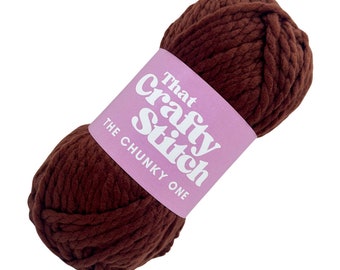 Brown Super Chunky Yarn, 100g per ball, mahogany super bulky Yarn, 100% acrylic, vegan friendly, washable, suitable for knitting and crochet