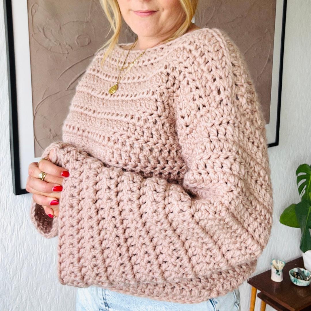 Crochet Pattern - Chunky Jumper | Make Your Own Crochet Jumper | Learn ...