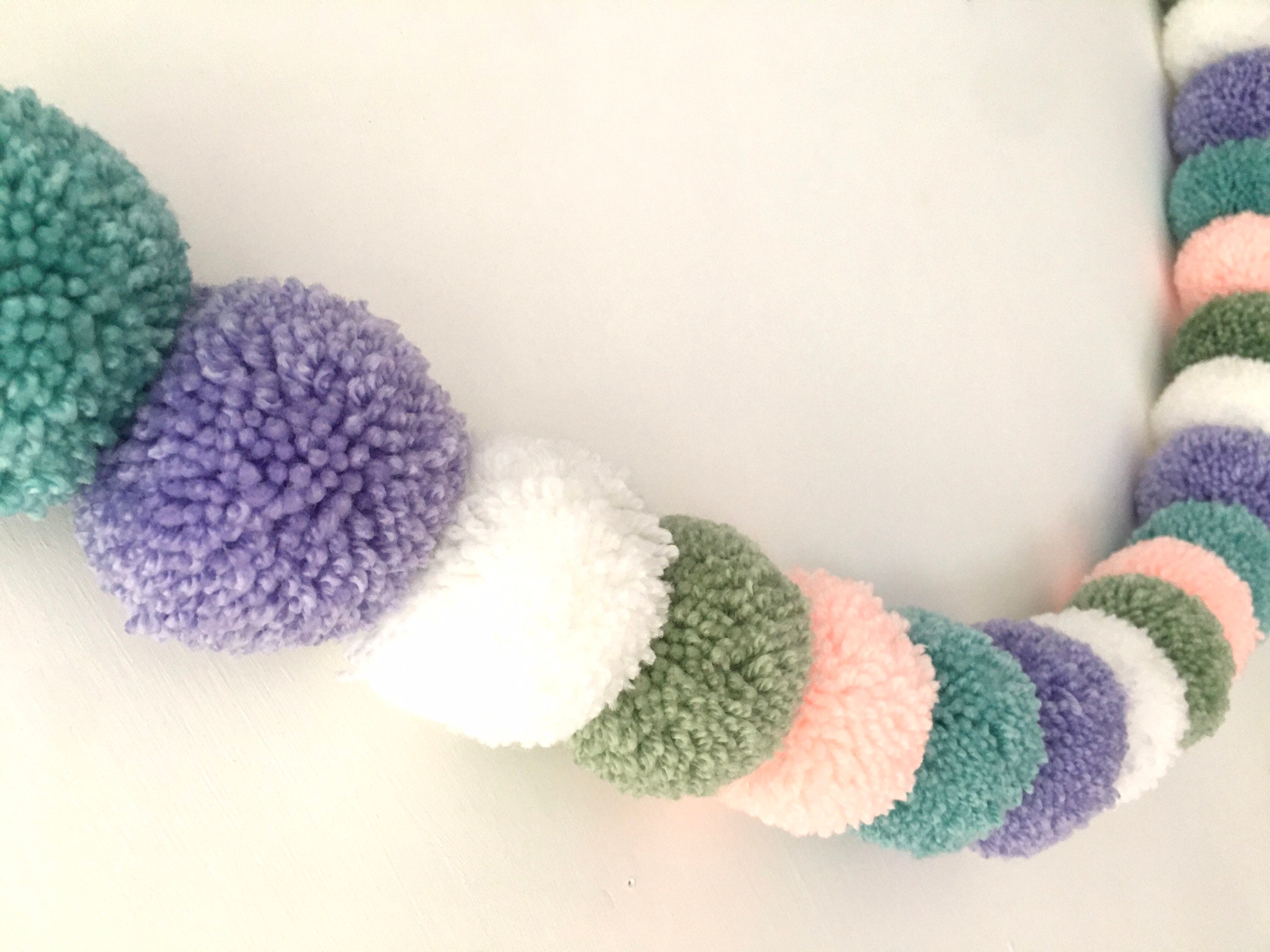 Giant Pom Pom garland yarn pomPom garland wool Pom Pom Etsy