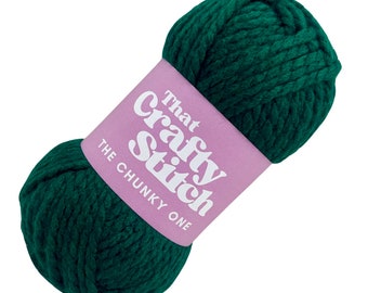 Green Super Chunky Yarn, 100g per ball, green super bulky Yarn, 100% acrylic, vegan friendly, washable, suitable for knitting and crochet