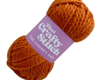 Burnt Orange Super Chunky Yarn, 100g per ball, super bulky Yarn, 100% acrylic, vegan friendly, washable, suitable for knitting and crochet