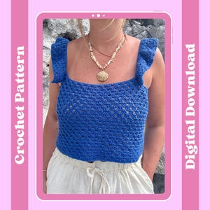 Crochet Top Pattern - Summer Cami Top | Summer Top Crochet Pattern | Digital Crochet Pattern | Confident Beginner Level