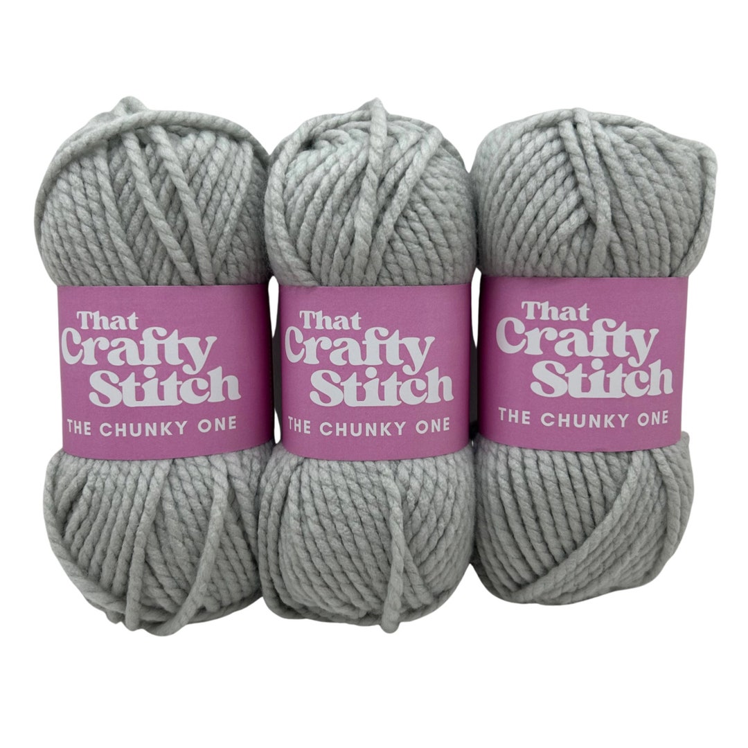 Bodhi2000 Grobes Acrylgarn – Weiches Strickgarn In Hellgrau, 100 G Knäuel