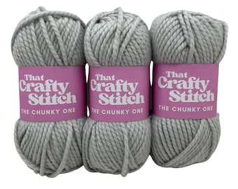 Hilo Super Chunky gris suave, 100 g por ovillo, hilo súper voluminoso, 100% acrílico, apto para veganos, lavable, adecuado para tejer o crochet