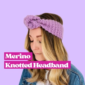Knot A Knitter Strickset - Stricken lernen! Anfänger freundliches Strick-Kit, Super Chunky Merino Wolle, Earwarmer Strick-Kit, Anfänger Strick-Kit