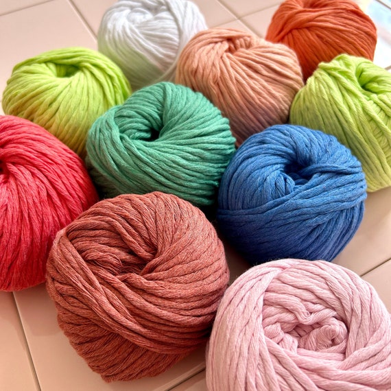 Chunky Cotton Yarn 100% Recycled Cotton Yarn Big Cotton Yarn