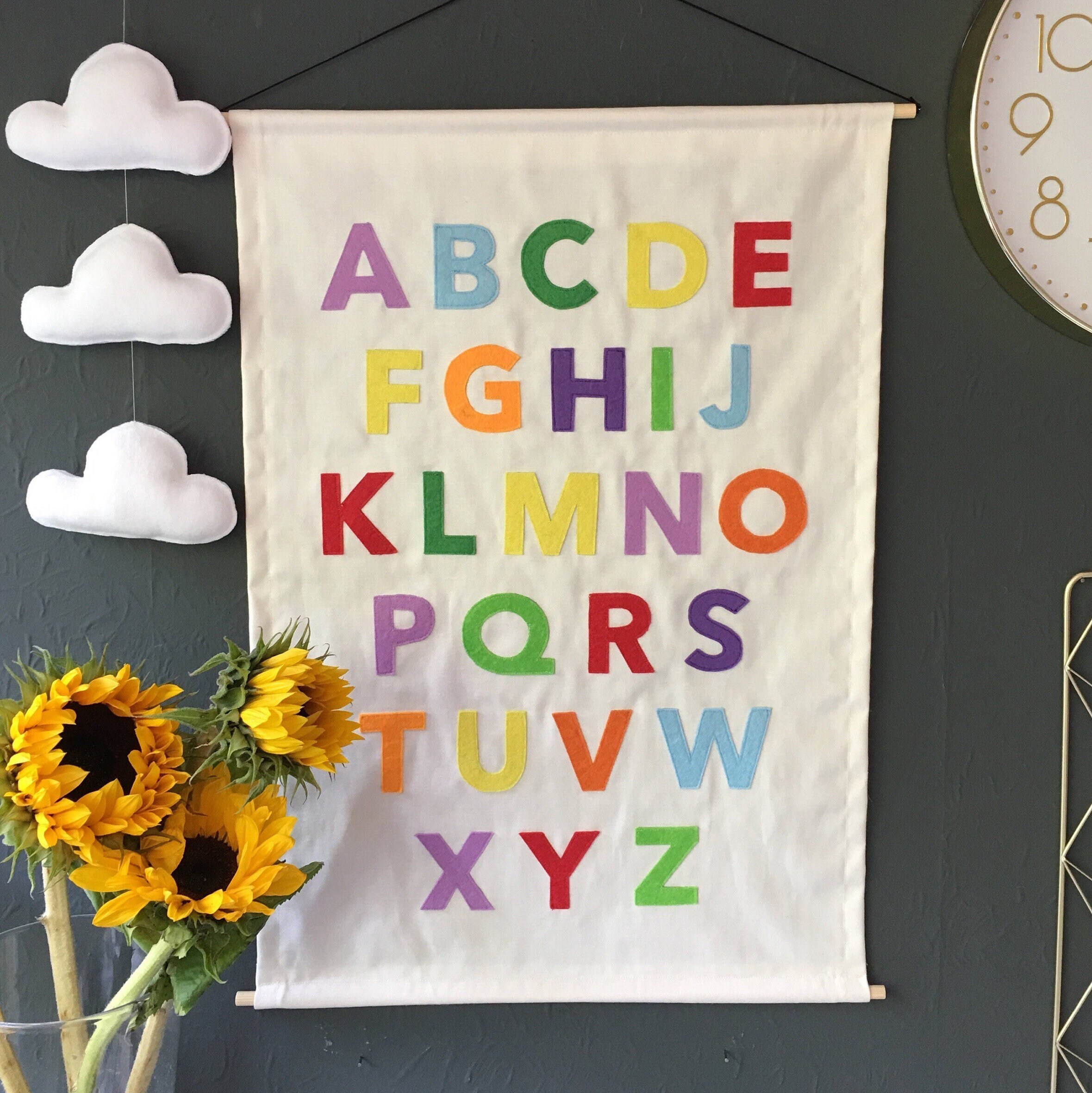 Alphabet wall hanging alphabet wall banner personalised ABC Etsy