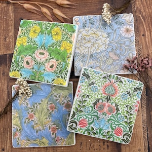William Morris Mix Natural Stone Coasters