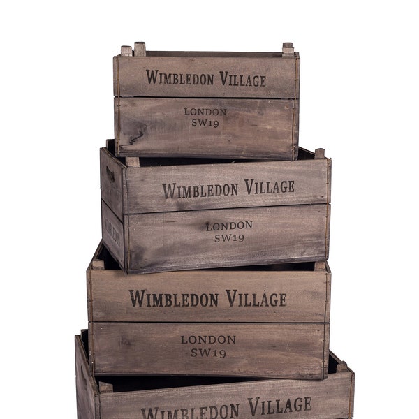 Set of 5 Nesting Wimbledon Village Apple Boxes