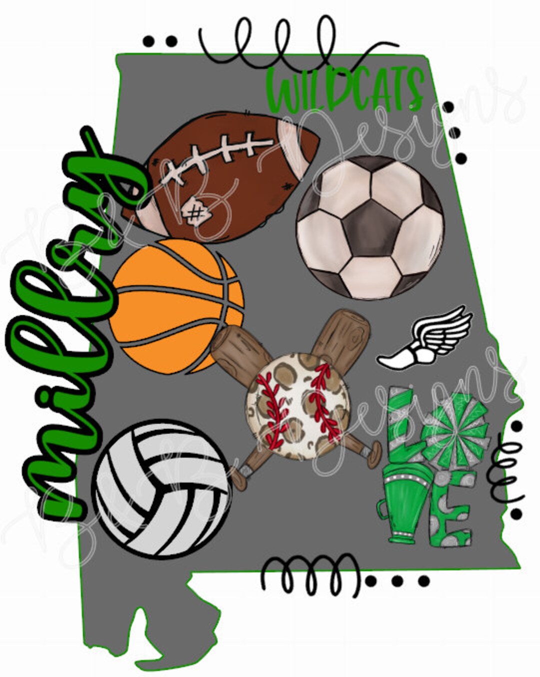 Sublimation Design, Digital Download PNG File. State of Alabama