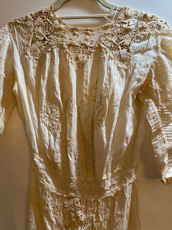 Victorian Day Dress with Irish Crochet Lace