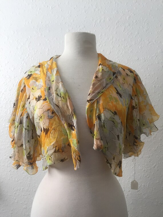 Silk Georgette Over-wrap 1920s to 30s