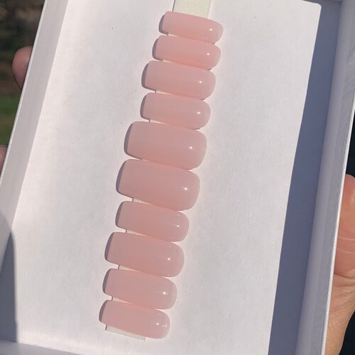 Bubble Bath OPI Sheer Pink Handmade Press on Nails Etsy