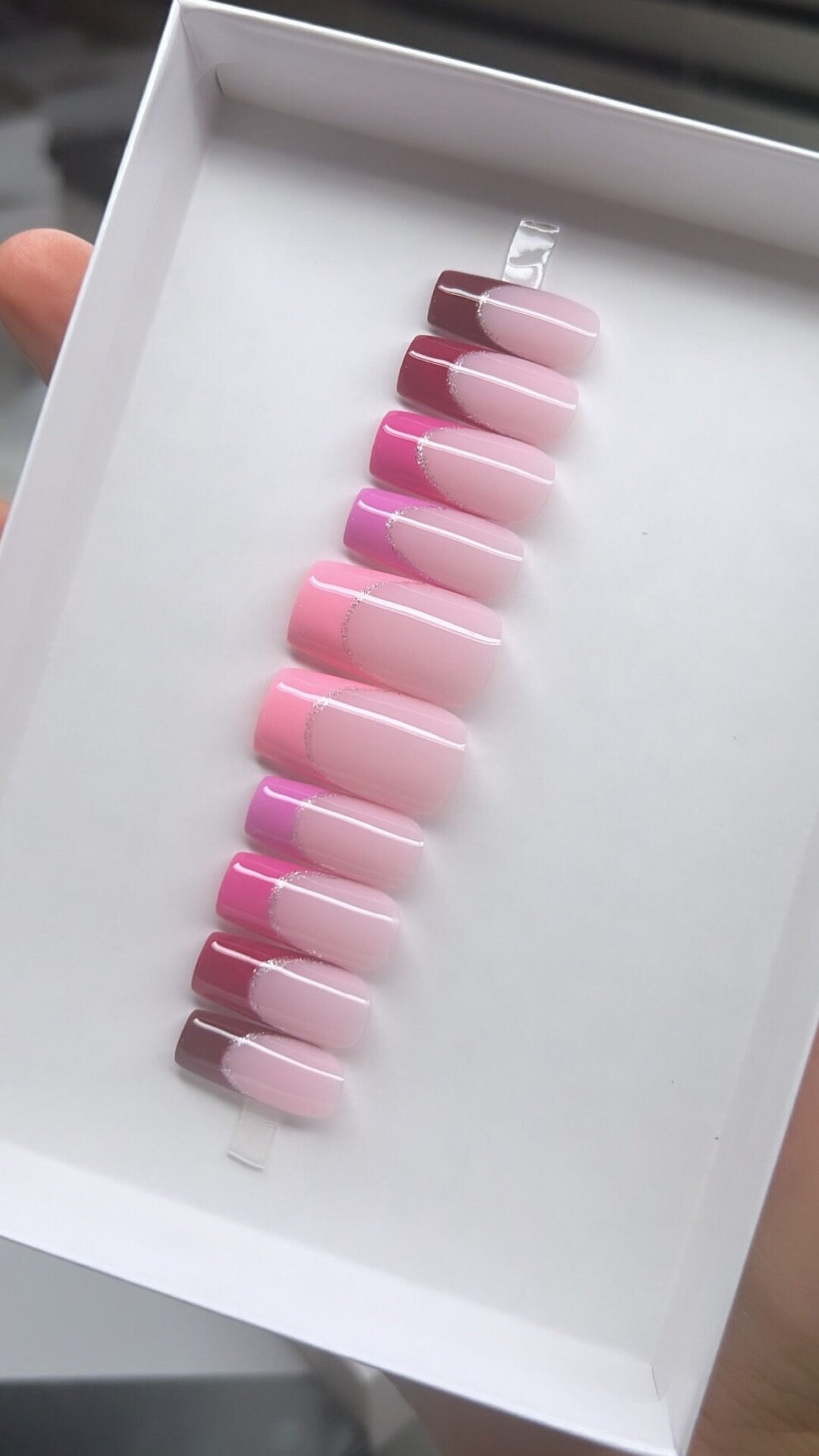 Bubble Bath OPI Pink Ombré French Nails Ombré Nails Valentines Day