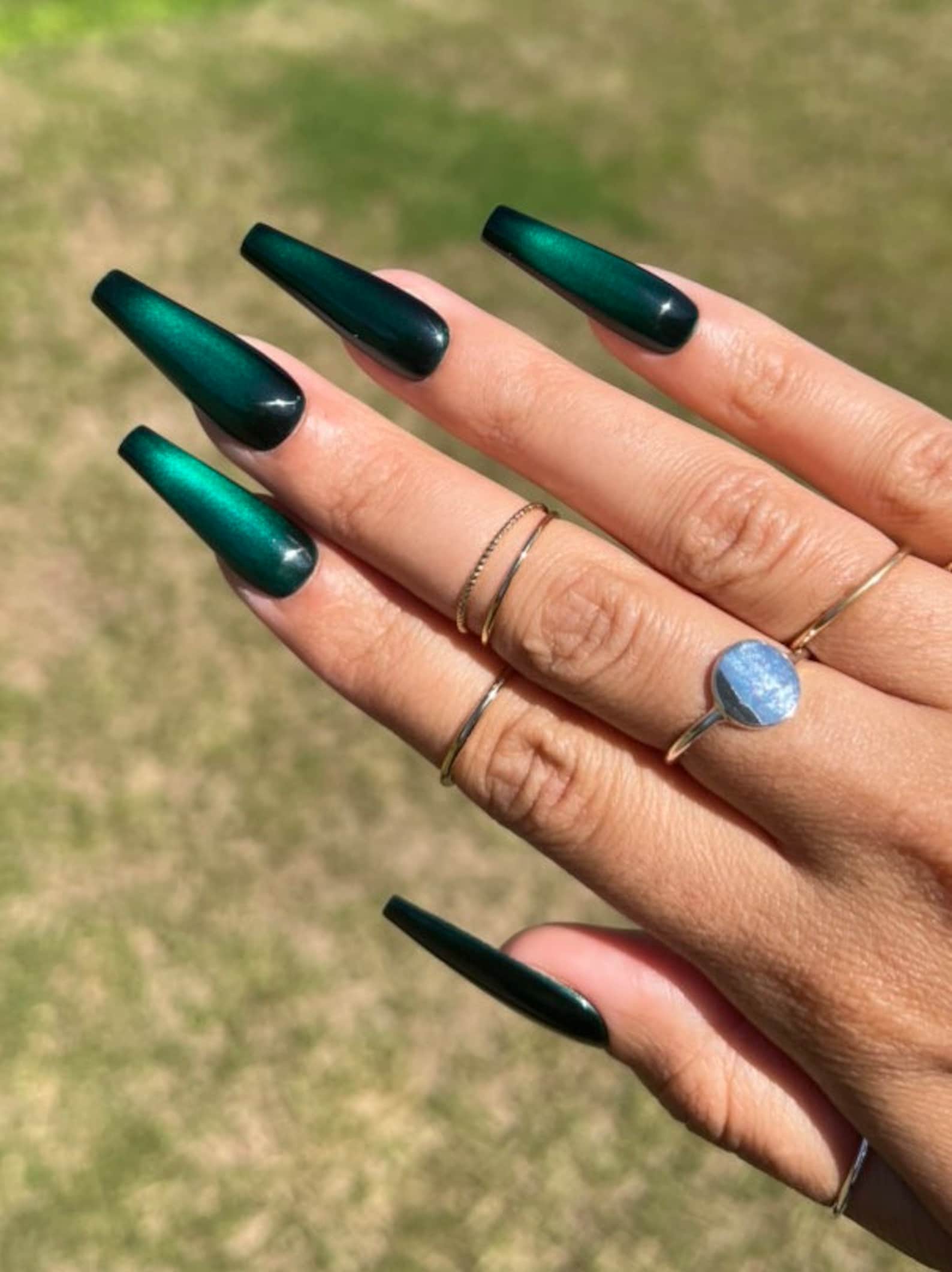 Tinted Cat Eye Polish Green Velvet Glossy Matte Etsy