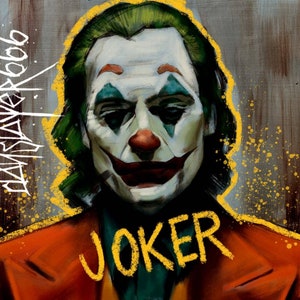 The Joker movie, yellow variation. A3 Print, poster. DC Comics. Joaquin Phoenix