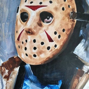 Jason Friday the 13th Print, Horror Movie Poster