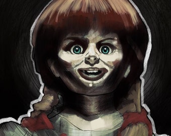 Annabelle movie Poster size A3 Print.