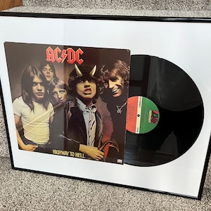 Highway to Hell by AC/DC Vinyl Album in a Glass Frame