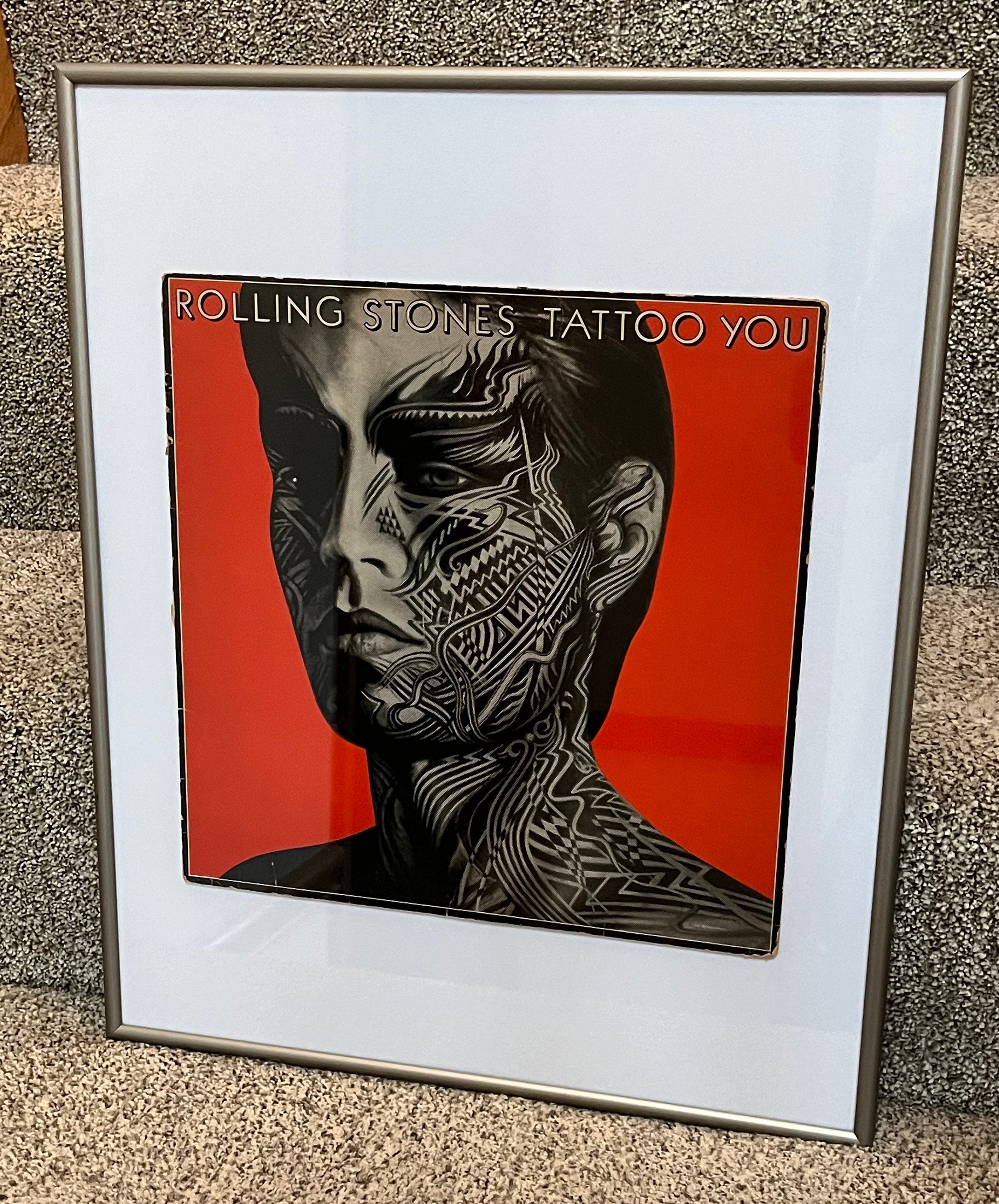 Tattoo You by the Rolling Stones Vinyl Album in a Glass Frame - Etsy