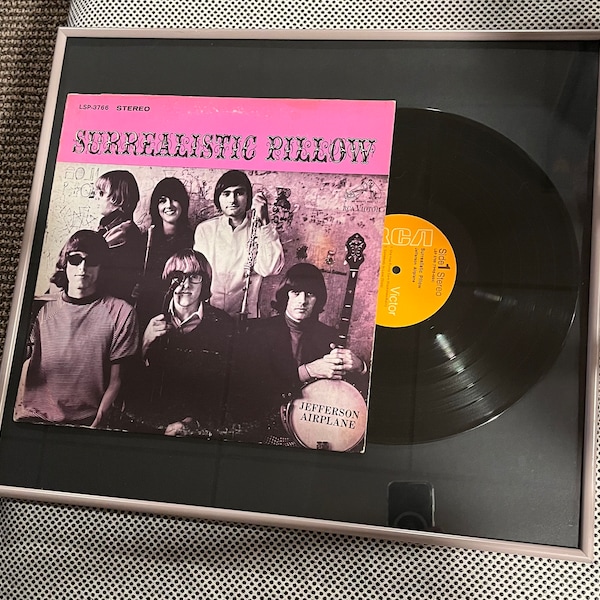 Surrealistic Pillow by The Jefferson Airplane Vinyl Album in a Glass Frame