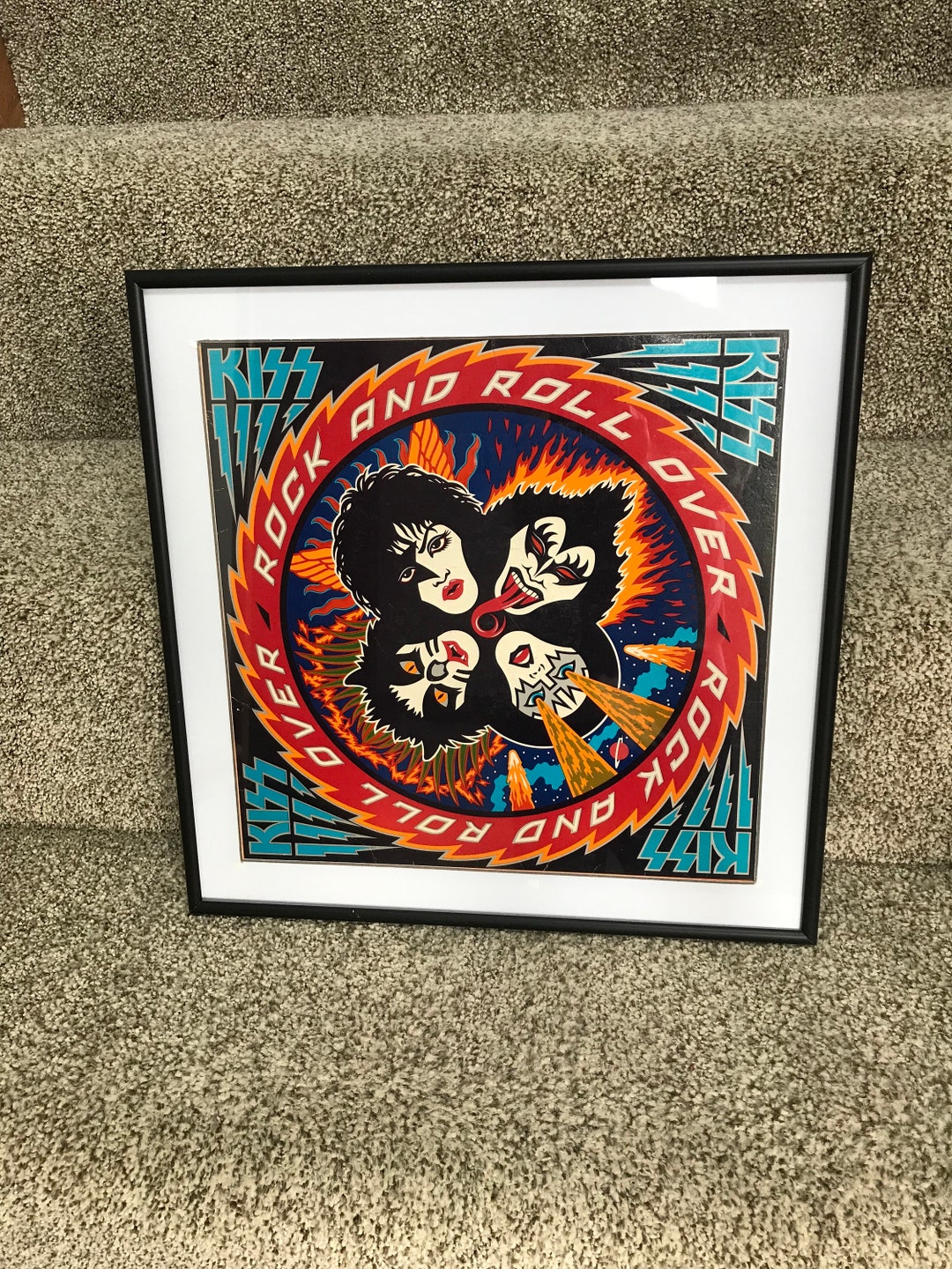 Rock and Roll Over by KISS Vinyl Album in a Glass Frame Etsy