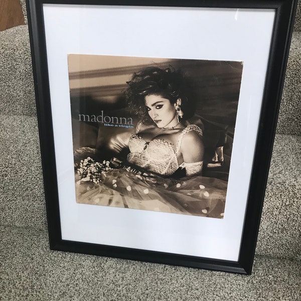 Like a Virgin by Madonna Vinyl Album in a Glass Frame