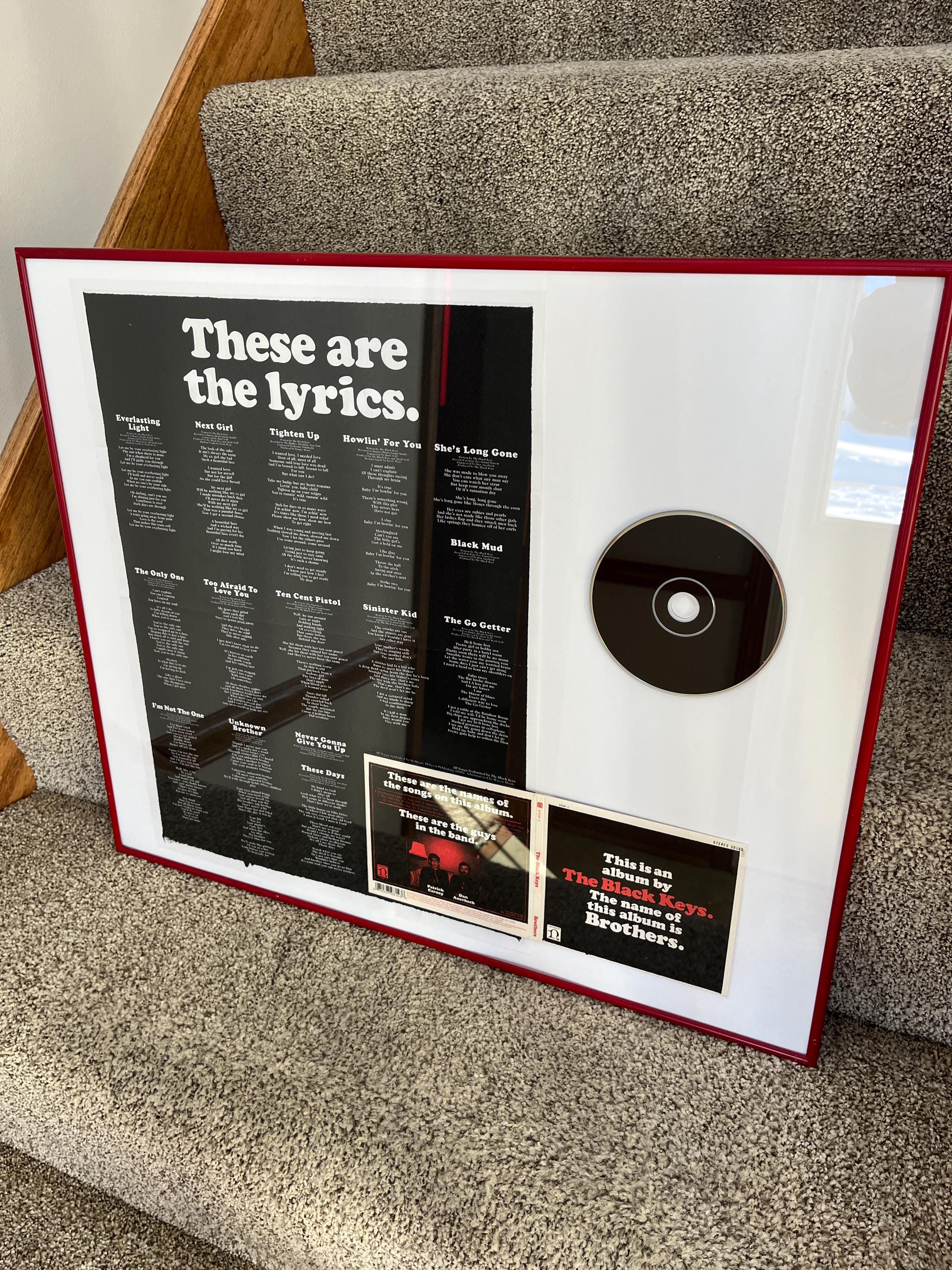 Brothers by the Black Keys CD and Liner Notes in a Glass Frame - Etsy